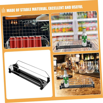 Automatic Pusher Refrigerator Drinks Organizer for Soda and Beer Cans Smooth Finish Stable Performance Use Beverage Dispenser for Fridge Storage