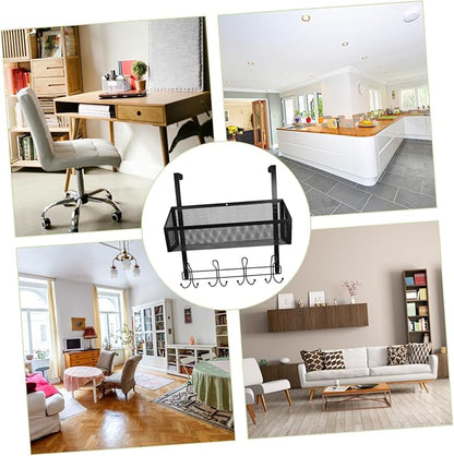 MAGICLULU Door Storage Organizer with Hooks Multi-Layer Mesh Basket Rack for Bathroom Kitchen and Bedroom Waterproof Design Easy Installation Space-Saving Solution