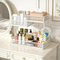 BCWW 3 Tiers Makeup Organizer Countertop Multi Bathroom Counter Organizer Metal Fruit Basket Perfume Skincare Organizers Holder for Vanities, Cabinet, Cosmetic, Dresser Organizer (Square(White))