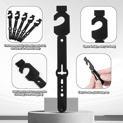 Geelin 250 Pack Belt Hanger Black Plastic Belt Hangers, Tie Hangers Bulk for Men, Closet Organizers, Storage, Retail