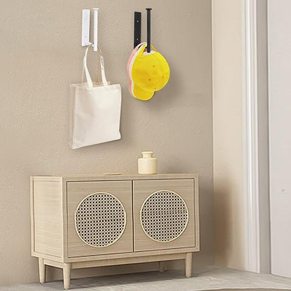 The fashionable carbon steel perforated hat frame is stable and orderly, creating an exclusive space for hats, which is convenient and neat. (white)