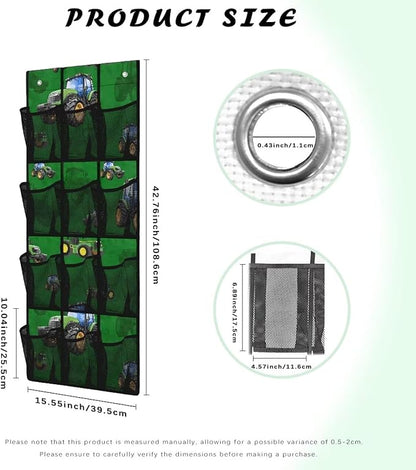 Generic Green Pickup Over the Door Pantry Organizer Reusable Over The Door Storage Organizer for Clothes Easy to Hang Behind The Door Making The Area Tidy and Orderly