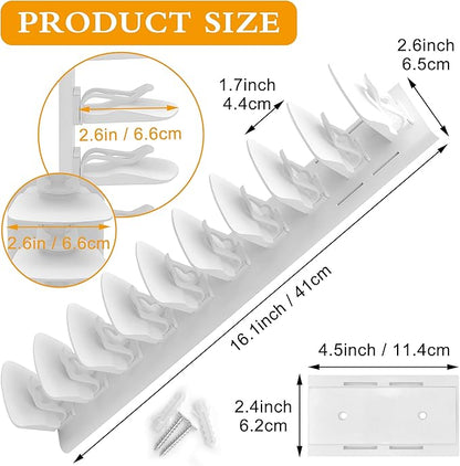 Hat Racks for Baseball Caps,Hats Rack Organizer Hold Up to 20 Hats,Hat Organizer for Baseball Caps Hat Holder Storage Display Adhesive/Wall Drilled for Wall,Door,Closet,Hat Racks for wall (1PK, White)