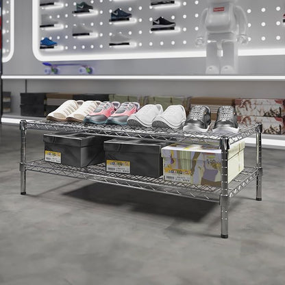 21" Deep x 42" Wide x 14" Height Wire Shelving Kit | 2-Tier | NSF Commercial Storage Rack Unit