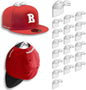 Hat Hangers for Wall, Stronge Adhesive Hat Holders Display, No Driling Caps Holder Organizer, 20 Pack Hat Hook for Baseball Caps, Wall Mounted Cap Rack, Clear