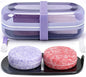Shampoo Bar Holder and Soap Case, Leakproof Travel Container with Lid & Drain Tray, Includes Silicone Strap and Soap Bag, Compatible with Kitsch Solid Shampoo & Conditioner Bars(Grape Purple, Large)
