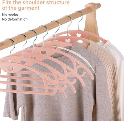 Velvet Hangers 30 Pack: Felt Clothes Hangers Heavy Duty Shirt Sweater Hangers No Shoulder Bump Non Slip Slim Thin Coat Hangers for Closet - Pink/18 XL