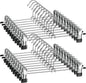 ZOBER Metal Pants Hangers with Clips - Pack of 20 Space Saving Skirt Hangers for Women - Chrome, Non-Slip, Adjustable Clips, for Pants, Skirts, Jeans Closet Organization, College Dorm Essentials
