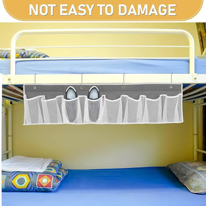 Beavorty Rv Shoe Storage Bag with 8 Compartments, Non-woven Fabric Bedside Hanging Organizer for Shoes and Small Items, Space-saving Camper Storage Rack in Gray for Rv and Bedroom