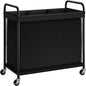 ELYKEN Laundry Hamper 3 Section, 120L Rolling Laundry Sorter with Removable Liner Bag, Laundry Basket with Wheels, Steel Frame with Metal Handle, Clothes Hamper Cart for Laundry Room & Bedroom