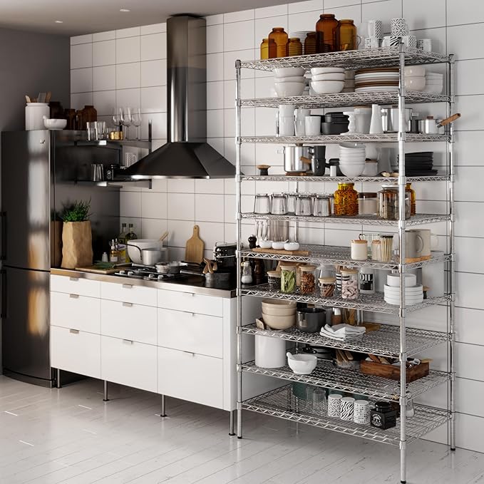 24" Deep x 42" Wide x 86" Height Wire Shelving Kit | 10-Tier | NSF Commercial Storage Rack Unit