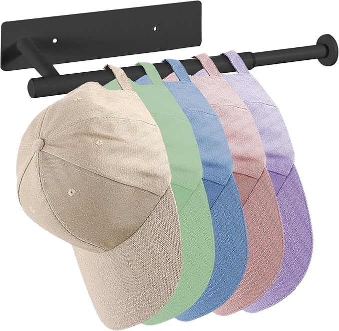 Hat Rack,for Doors, Closet ，Hat Organizer for Wall，Cap Hanger for Baseball Caps ，Closet Organization ，Hat Organizer