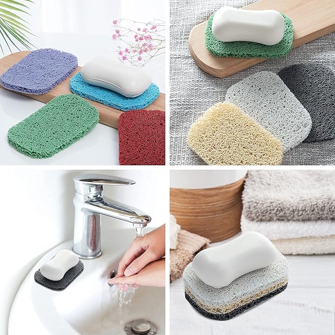 8Pcs Soap Saver Pad, Soap Savers for Bar Soap Bathroom Soap Dishes Self Draining Pads for Soap Lift Dish, Soap Holders for Bathroom (8 Colors)