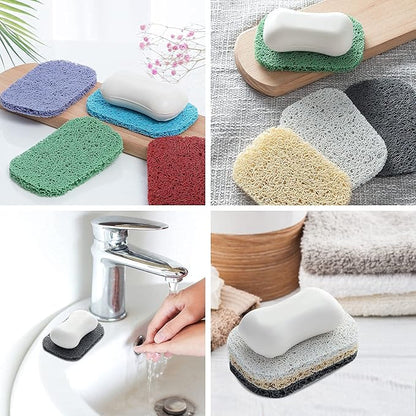 8Pcs Soap Saver Pad, Soap Savers for Bar Soap Bathroom Soap Dishes Self Draining Pads for Soap Lift Dish, Soap Holders for Bathroom (8 Colors)