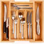 BergHOFF Bamboo 6-Slot Expanding Flatware Organizer Expandable Fits Most Kitchen Drawers