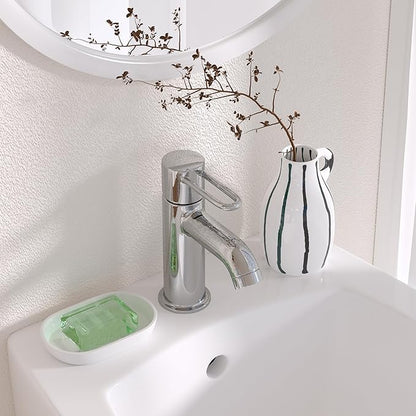 2Pcs/SetBathroom Soap Dishes, Not Plastic！,Bamboo Soap Dishes Holder for Bathroom Shower, Bathroom Sink Soap Dish (White)