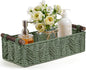 Bathroom Baskets for Organizing with Handle Decorative Basket for Bathroom Countertop Storage Toilet Paper Storage Basket for Toilet Tank Top Small Baskets Set,Green