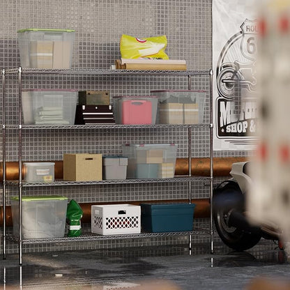 18" Deep x 72" Wide x 64" Height Wire Shelving Kit | 4-Tier | NSF Commercial Storage Rack Unit