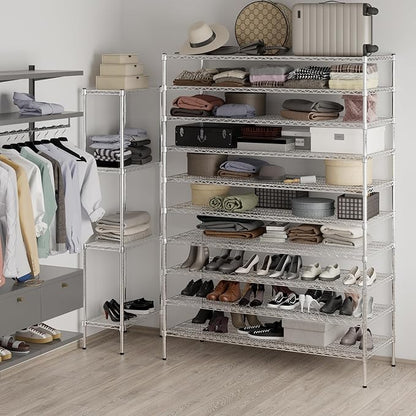 24" Deep x 60" Wide x 86" Height Wire Shelving Kit | 10-Tier | NSF Commercial Storage Rack Unit