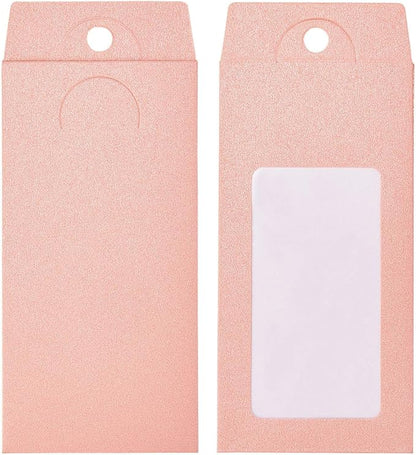 Stiesy 100 Pcs Pink Cardboard Paper Jewelry Box Presentation Box with Necklace & Earring Jewelry Display Cards Jewelry Packaging Boxes