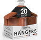 Utopia Home Premium Wooden Hangers 20 Pack - Durable & Slim Coat Hanger - Suit Hanger with 360-Degree Rotatable Hook - Wood Hangers with Shoulder Grooves (Cherry Color)