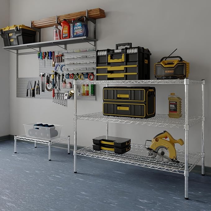 24" Deep x 42" Wide x 34" Height Wire Shelving Kit | 3-Tier | NSF Commercial Storage Rack Unit