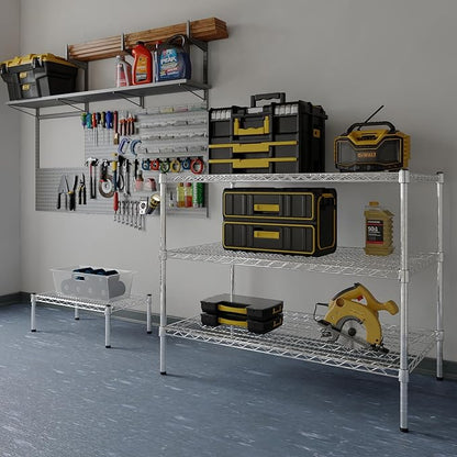 24" Deep x 42" Wide x 34" Height Wire Shelving Kit | 3-Tier | NSF Commercial Storage Rack Unit
