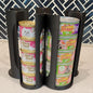 Cat Food Organizer Holder - Can Organizer for Pantry, Wet Cat Food Storage Container for 3oz & 5.5oz, Vertical Dispenser, Space Saving Pantry Stand for Kitchen Cabinet & Countertop (black)