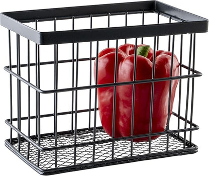 G.E.T. WB-745-MG Rectangular Metal Storage Wire Basket for Pantry, Produce and More, 7" x 4.25" x 5.5"