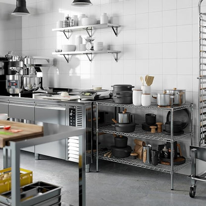 21" Deep x 42" Wide x 34" Height Wire Shelving Kit | 3-Tier | NSF Commercial Storage Rack Unit