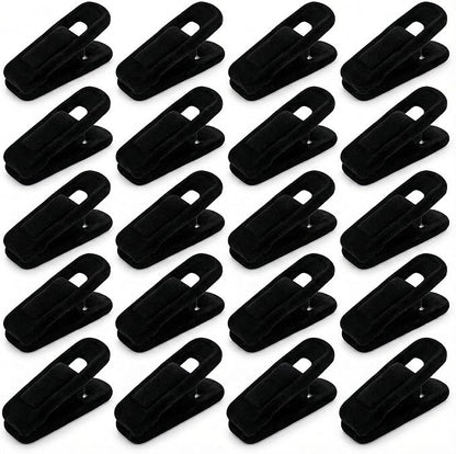 C CRYSTAL LEMON Velvet Hanger Clips 20 Pack – Non-Slip Clips for Pants & Skirts, Gentle on Fabrics, Strong Grip for Closet Organization