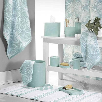 Nicole Miller - Vanity Tray, Resin Countertop Accessories, Dorm Room Essentials (Kendall Collection, Oasis)