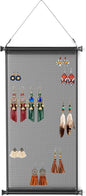 Hanging Earring Organizer & Holder - Wall Mount Earring Display Storage for Women, Holds Multiple Earring Types, 1 Pack, Black, for Bedroom&Living Room