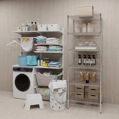 24" Deep x 30" Wide x 74" Height Wire Shelving Kit | 6-Tier | NSF Commercial Storage Rack Unit