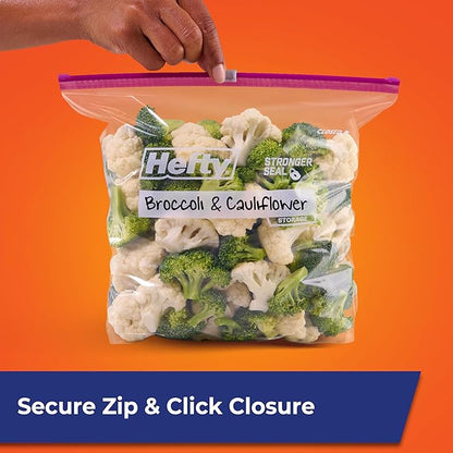 Hefty Slider Kitchen Storage Bags, Gallon Size, 66 Count (Pack of 4)