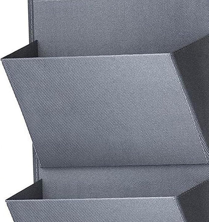 2 Pack Over The Door Shoe Organizer with 3 Sections for Towels and Laundry Items, Gray