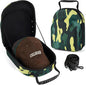 GERMUN Hard baseball hat case, Hat Carrier Travel Case with Adjustable Shoulder Strap, Hat cap case for 6 Baseball Caps - Perfect for Traveling (Camo Green)