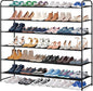 KIMBORA 6 Tier Long Shoe Rack, Wide Shoe Storage Organizer Sturdy Sneaker Shelf for Floor, Bedroom 42 Pairs (Black)