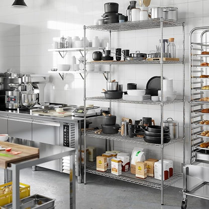 24" Deep x 48" Wide x 86" Height Wire Shelving Kit | 5-Tier | NSF Commercial Storage Rack Unit