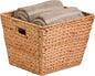 Honey-Can-Do Natural Water Hyacinth Tall Storage Basket with Built-In Handles, 15.75 x 14.5 x 12 in, Handwoven Eco-Friendly Bin
