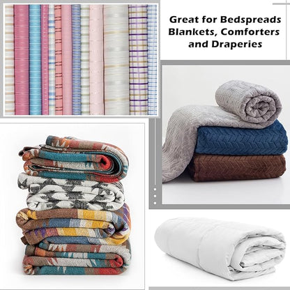 Cinnvoice 12 Pcs Bedspread Drapery Hangers 22 Inch Metal Linen Hanger Heavy Duty Blanket Tablecloth Hangers with Anti Slip Rubber Sleeve for Heavy Items, Silver