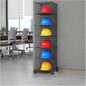 Stackable Safety Helmet Storage Boxes, Large Adjustable Hard Hat Placement Organizer Rack with Wheels for Construction Site/Garage/Workshop/Factory Helmet Display Shelf (1 * 6)