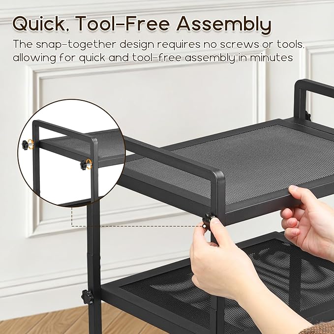 Expandable Shoe Rack for Closet - Shoe Organizer for Entryway, Adjustable Metal Shoe Storage, Stackable Long Shoe Stand Holder for Garage, Hallway, Door Entrance (Black, 3 Tier)