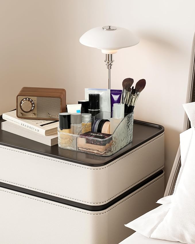 Luxury Simplified Makeup Storage Box, Transparent Tabletop Dressing Table, Large Capacity Multi Compartment Organizer for Cosmetics, for Women's Needs