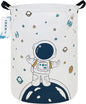 Round Space Astronaut Laundry Basket, Collapsible Laundry Hamper for Boys, Cute Galaxy Storage Bin, Waterproof Toy Storage for Kids Room, Nursery, Playroom, Boys Birthday Gift(Star astronaut)