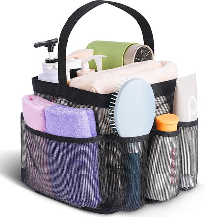 EUDELE Mesh Shower Caddy Portable for College Dorm Room Essentials, Shower Caddy Dorm with 8-Pocket Large Capacity for Beach, Swimming, Gym, Travel essentials