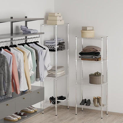14" Deep x 24" Wide x 64" Height Wire Shelving Kit | 4-Tier | NSF Commercial Storage Rack Unit