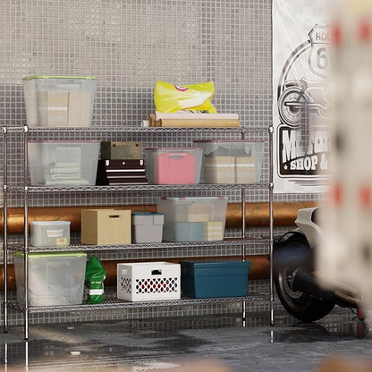 18" Deep x 72" Wide x 54" Height Wire Shelving Kit | 4-Tier | NSF Commercial Storage Rack Unit