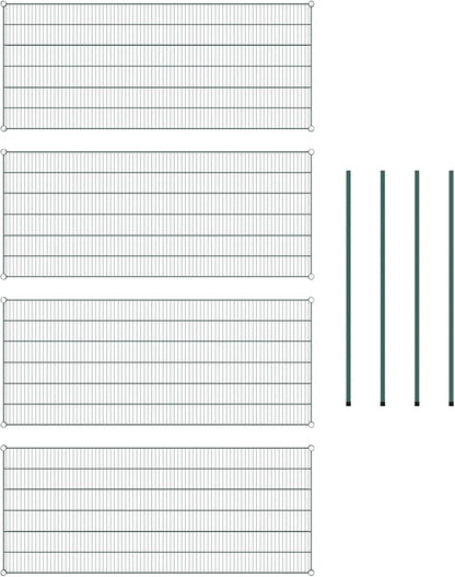 Commercial NSF Listed Green Epoxy Stationary Wire Shelving Kit 30" x 72" x 54", with 4 Shelves Perfect for Warehouse, Walk-in Refrigerator, Freezer, Grocery Store, Restaurant, Dishroom