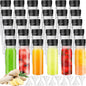 30 Pcs 2oz Plastic Bottles with Black Lids,Round Ginger Shots containers with 10 Funnels,Small Leak-Proof Juice Bottles for Milk,Drinking,Potion,Ginger Shots,Whiskey